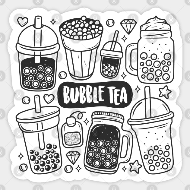 Bubble Tea Sticker by Mako Design 